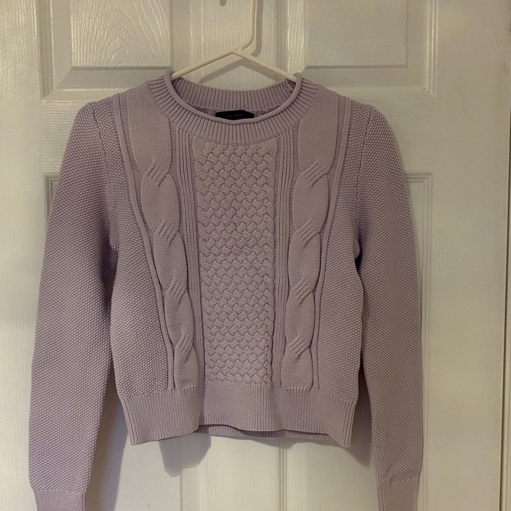 Banana Republic Lilac Cable Knit Sweater